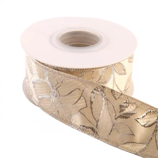 Barokk mintás drótos szalag / 4cm x 10y  03#