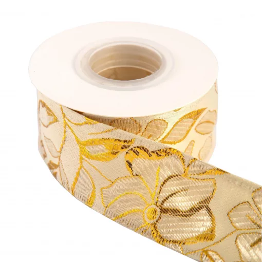 Barokk mintás drótos szalag / 4cm x 10y  1#