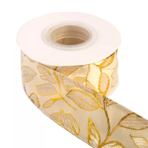 Barokk mintás drótos szalag / 4cm x 10y  04#