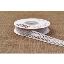 Fehér csipke szalag / 1,5cm x 5y  01#