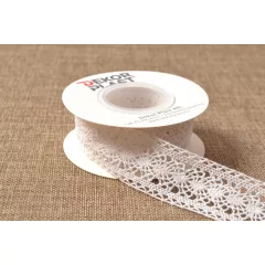 Fehér csipke szalag / 3,5cm x 5y  01#