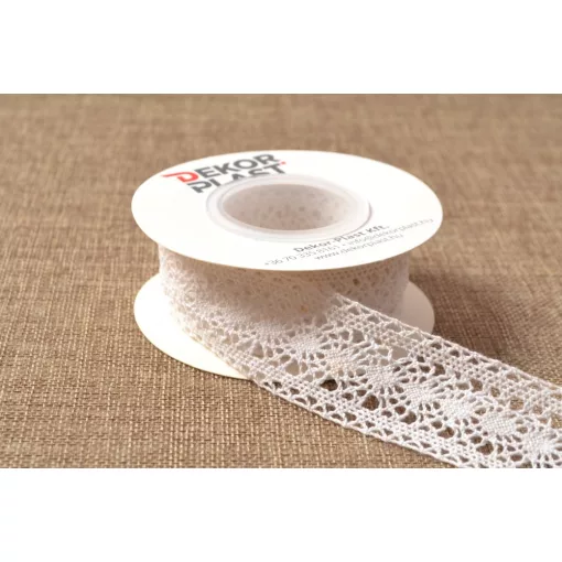 Fehér csipke szalag / 3,5cm x 5y  01#