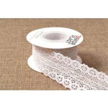 Fehér csipke szalag / 4cm x 5y   03#