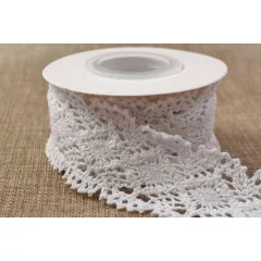 Fehér csipke szalag / 4cm x 5y  07#
