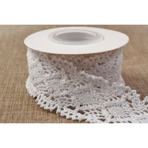 Fehér csipke szalag / 4cm x 5y  07#