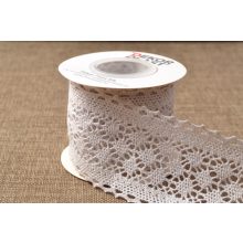 Fehér csipke szalag / 6cm x 5y   01#