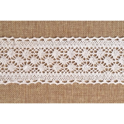 Fehér csipke szalag / 6cm x 5y   01#
