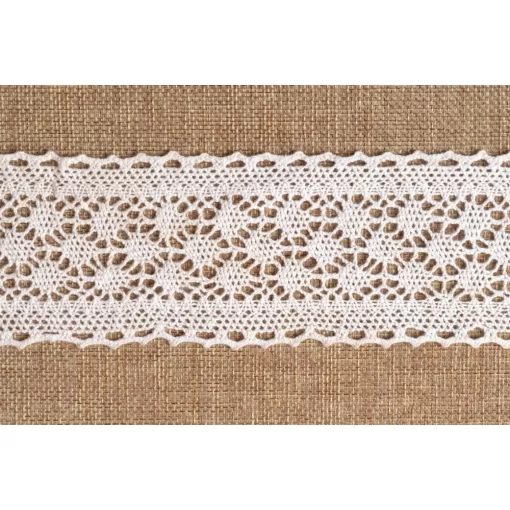 Fehér csipke szalag / 6cm x 5y   01#