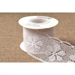 Fehér csipke szalag / 6cm x 5y  03#