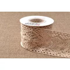 Natúr csipke / 7cm x 5y   02#