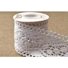 Fehér csipke szalag / 8cm x 5y    01#