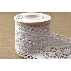 Fehér csipke szalag / 8cm x 5y    01#