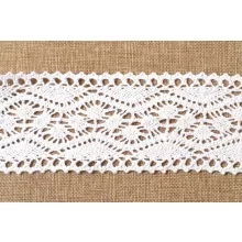 Fehér csipke szalag / 8cm x 5y    01#