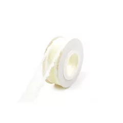 Szatén csipkés szélű hálós szalag / 2,5cm x 10y