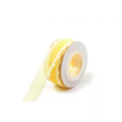 Szatén csipkés szélű hálós szalag / 2,5cm x 10y