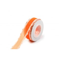 Szatén csipkés szélű hálós szalag / 2,5cm x 10y