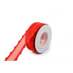 Szatén csipkés szélű hálós szalag / 2,5cm x 10y