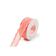 Szatén csipkés szélű hálós szalag / 2,5cm x 10y