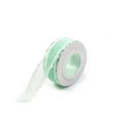 Szatén csipkés szélű hálós szalag / 2,5cm x 10y