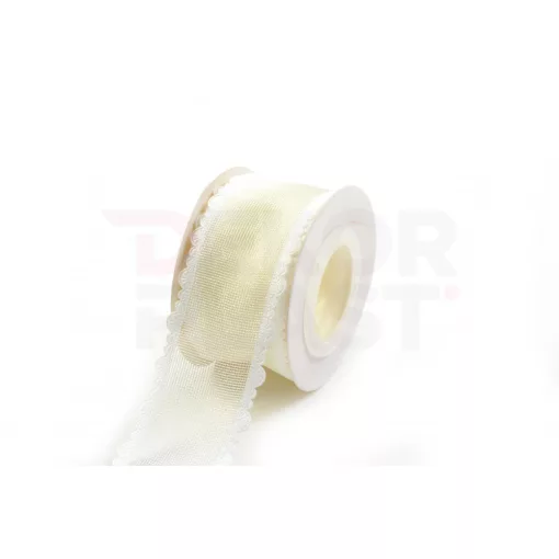 Szatén csipkés szélű hálós szalag /4cm  x 10y
