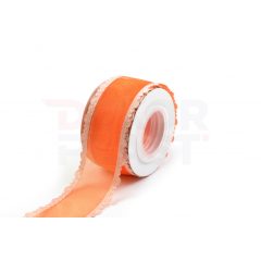 Szatén csipkés szélű hálós szalag / 4cm x 10y