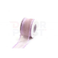 Szatén csipkés szélű hálós szalag / 4cm x 10y