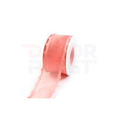 Szatén csipkés szélű hálós szalag / 4cm x 10y