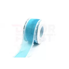Szatén csipkés szélű hálós szalag / 4cm x 10y