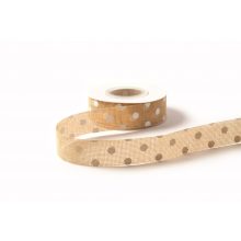 Pöttyös Lenvászon szalag / 2,5cm x 10y   04#