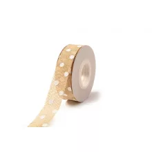 Pöttyös Lenvászon szalag / 2,5cm x 10y   04#