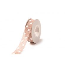 Pöttyös Lenvászon szalag / 2,5cm x 10y  09#