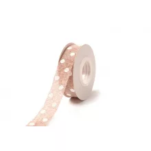Pöttyös Lenvászon szalag / 2,5cm x 10y  09#