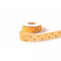 Pöttyös Lenvászon szalag / 2,5cm x 10y  12#