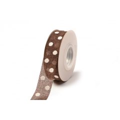 Pöttyös Lenvászon szalag / 2,5cm x 10y   48#