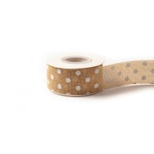 Pöttyös Lenvászon szalag /4cm x 10y
