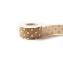 Pöttyös Lenvászon szalag /4cm x 10y