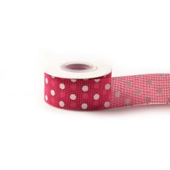 Pöttyös Lenvászon szalag /4cm x 10y