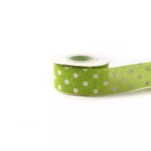 Pöttyös Lenvászon szalag /4cm x 10y