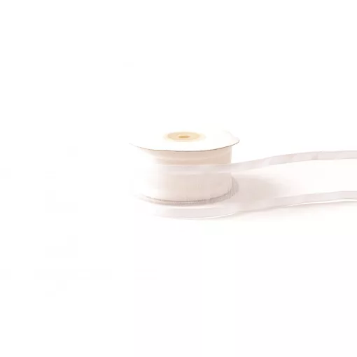 Szatén szélű organza szalag / 4cm x 25y  01#
