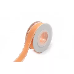 Szatén csipkés szélű pamut szalag / 2,5cm x 10y