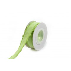 Szatén csipkés szélű pamut szalag / 2,5cm x 10y