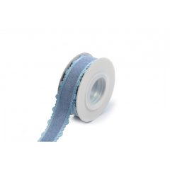 Szatén csipkés szélű pamut szalag / 2,5cm x 10y