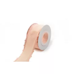 Szatén csipkés szélű pamut szalag