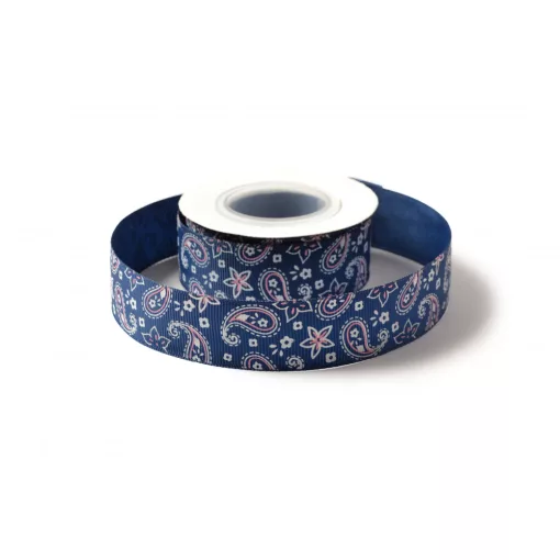 Hippi mintás ripsz szalag / 2,5cm x 10y   06#