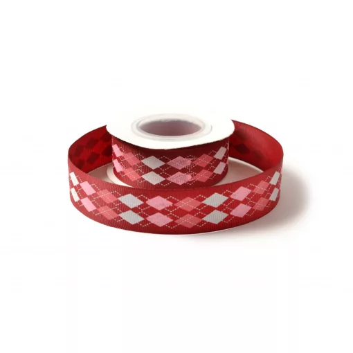 Káró mintás ripsz szalag / 2,5cm x 10y   05#