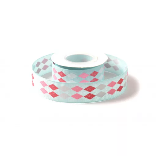 Káró mintás ripsz szalag / 2,5cm x 10y   06#
