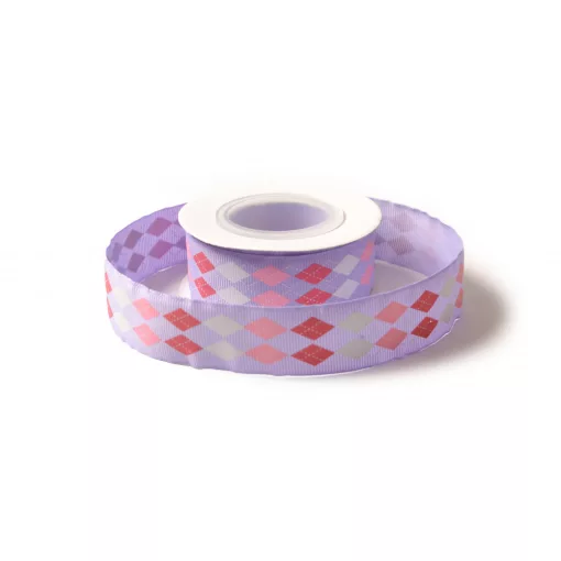 Káró mintás ripsz szalag / 2,5cm x 10y  07#
