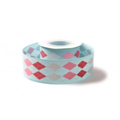 Káró mintás ripsz szalag / 4cm x 10y  06# Káró mintás ripsz szalag / 4cm x 10y  06#
