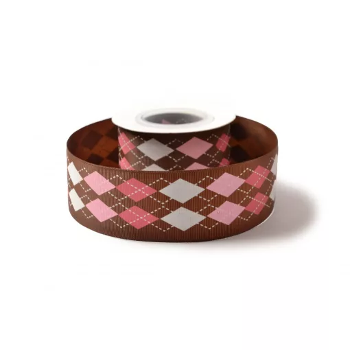 Káró mintás ripsz szalag / 4cm x 10y  09#