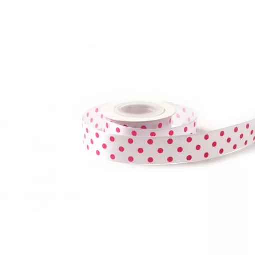 Pöttyös szatén szalag / 2,5cm x 10y   01#